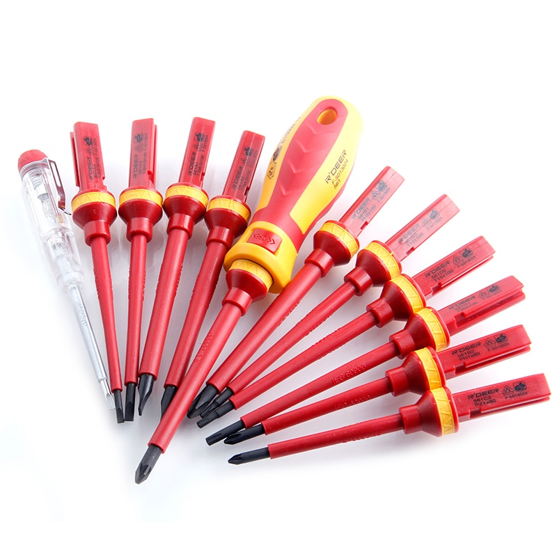 13 Pcs VED Insulated Screwdriver Set CR-V High Voltage 1000V Magnetic Phillips Slotted Torx Screwdriver Durable Hand Tools - Image 3