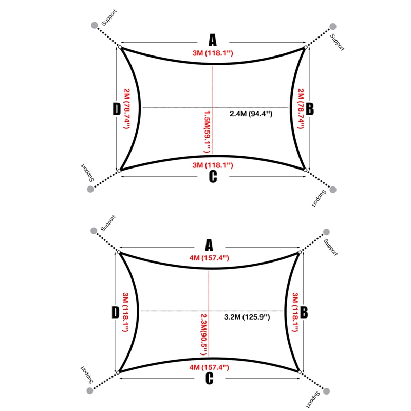 280GSM Waterproof Awning Sunshade Sun Shade - Image 2