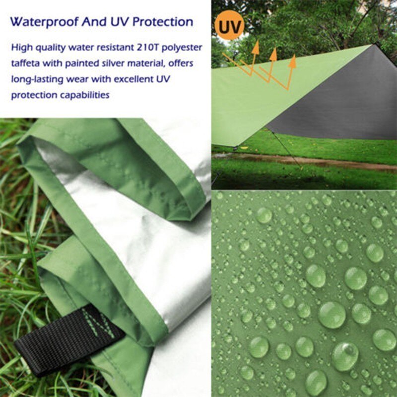 3x3m Waterproof Sun Shade Shelter Sail & Net Tent Tarp Anti UV Sunshade Outdoor Camping Garden Party Awning Canopy Gazebo Tent - Image 3