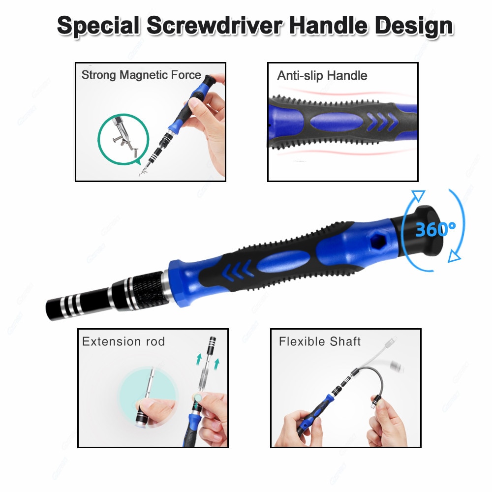 81 in 1 Professional Precision Screwdriver Set Magnetic Driver Kit Portable Bag for Laptop iPhone PC Cell Phone Repair Tools Kit - Image 4