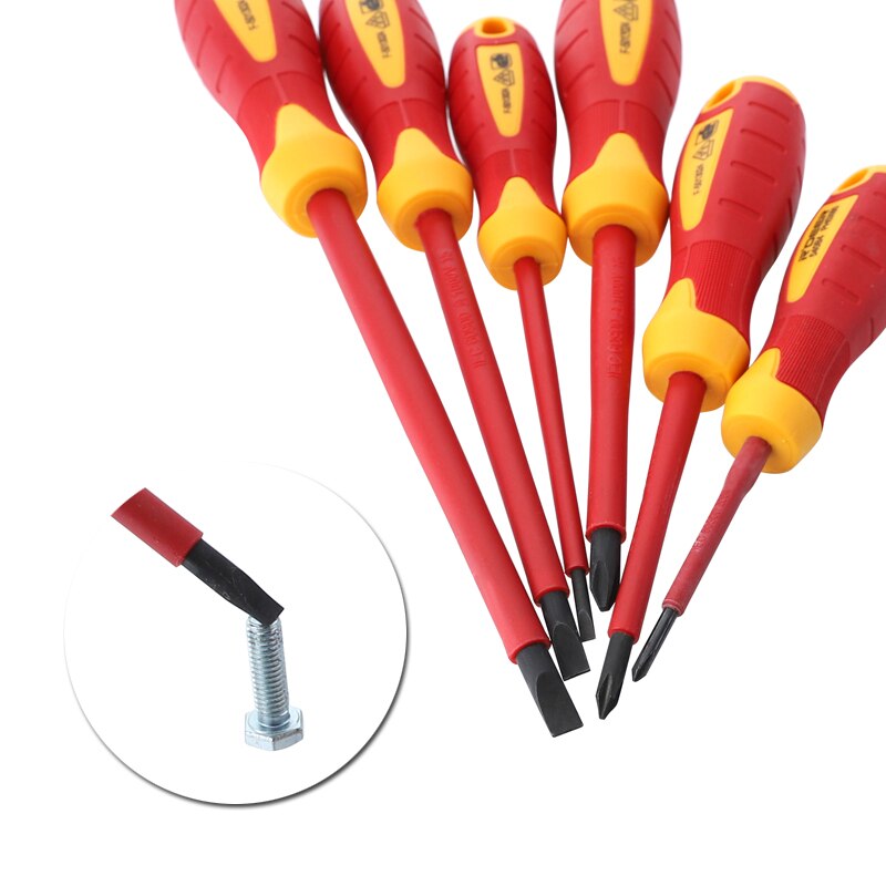 Insulated Screwdriver Set VDE 1000V Magnetic Screw Driver 6'' 8'' Wire Cutter CR-V Long Nose Pliers Electrician Repair Tools - Image 5