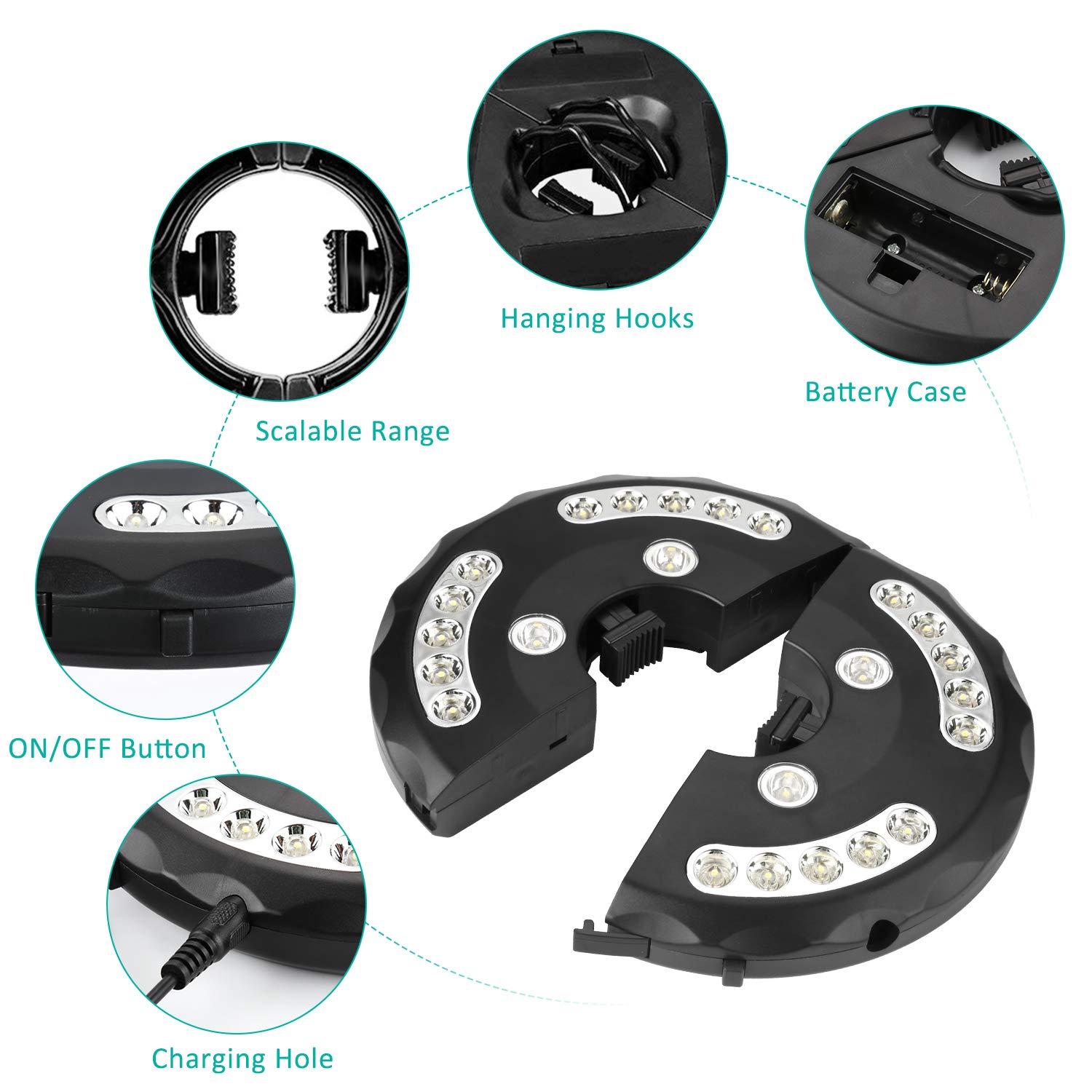 LEDGLE USB Outdoor Poles Tent Camping Lights - Image 3