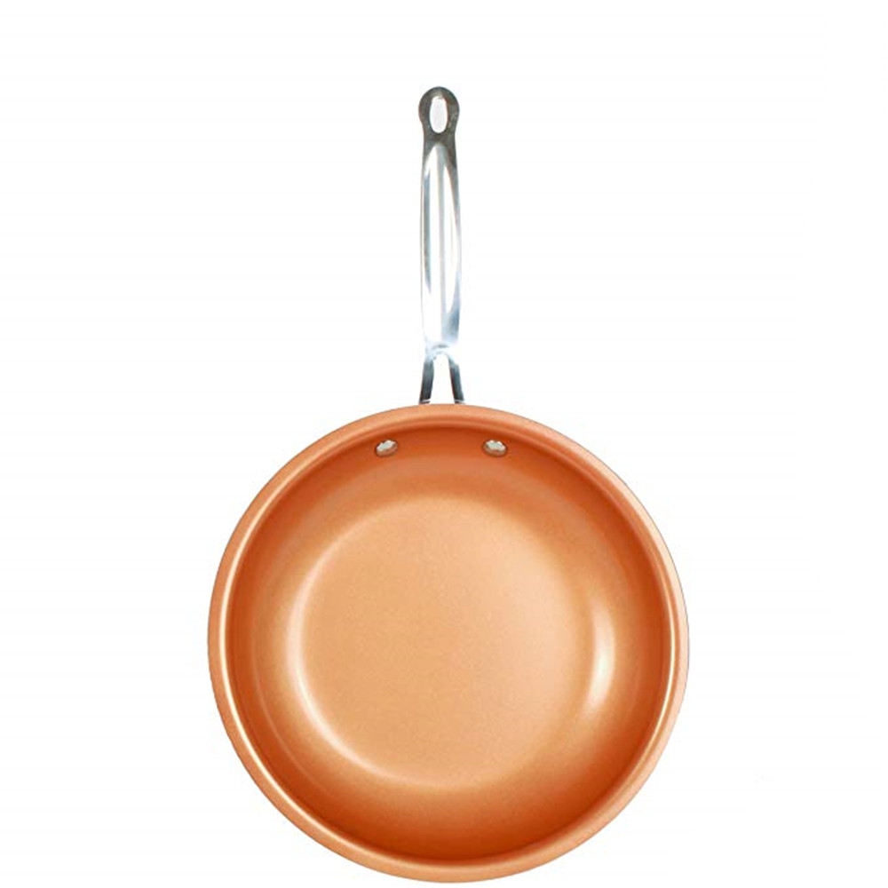 Frying Pan Non-Stick Copper with Ceramic Coating and Induction Cooking Safe - Image 2