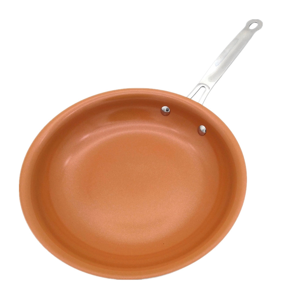 Frying Pan Non-Stick Copper with Ceramic Coating and Induction Cooking Safe - Image 3