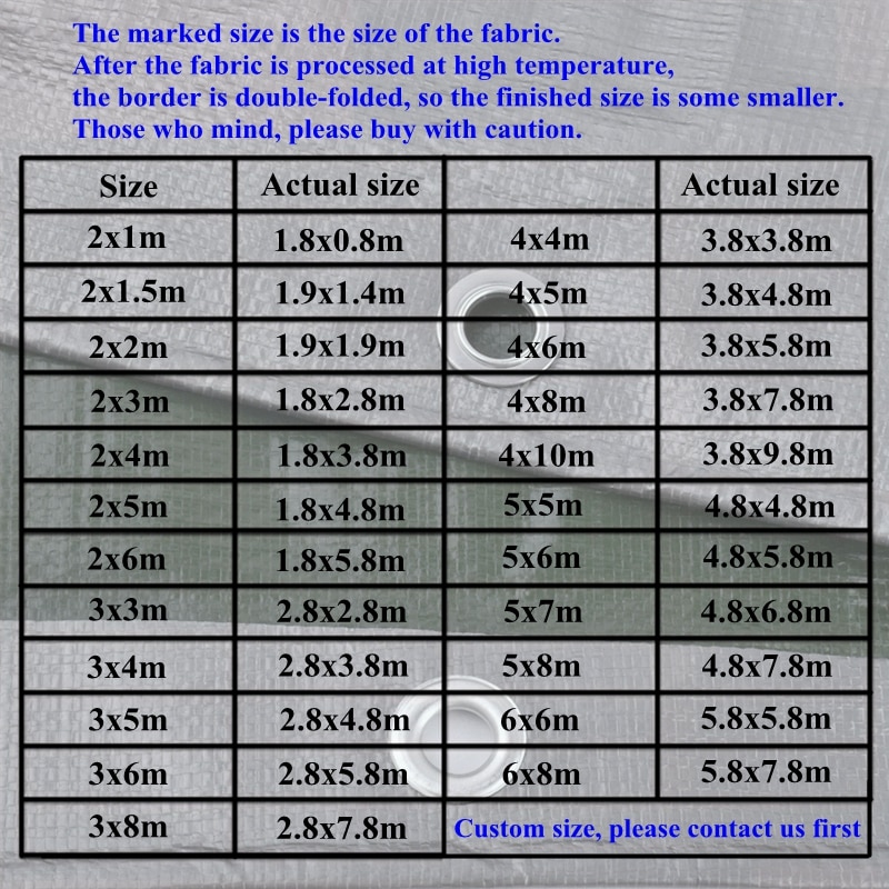 0.32mm PE Tarpaulin Rainproof Cloth Outdoor Garden Plant Shed Boat Car Truck Canopys Waterproof Shading Sail Pet Dog House Cover - Image 6