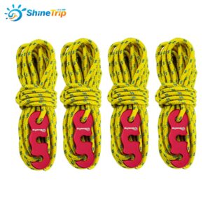 4x4m Reflective Wind Rope 3mm With Aluminum Alloy 3 Holes Buckle Adjuster Windproof Noose Tent Accessories