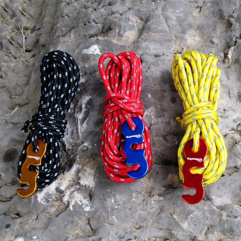 4x4m Reflective Wind Rope 3mm With Aluminum Alloy 3 Holes Buckle Adjuster Windproof Noose Tent Accessories - Image 5