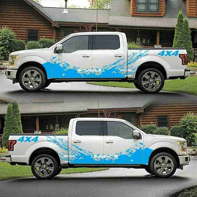 Car Splash Decal Auto Sticker 4X4 Off Road Graphics Body Trim Vinyl Decoration Truck Stickers W1B1 - Image 5