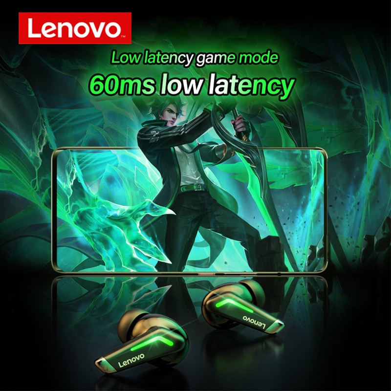 Lenovo GM3 Earphone bluetooth and digital display TWS noise reduction low delay game sports wireless headset to eliminate noise - Image 3