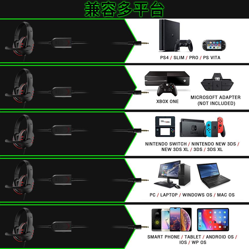 Wired gaming Headphones Gamer Headset with Microphone for Computer,Laptop,PS4 Play Station 4, Nintendo Switch,Tablet - Image 6